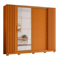 Guarda Roupa Jacarandá 4 Espelhos Ripado 1 Espelho Albatroz Cinamomo/off White - 1