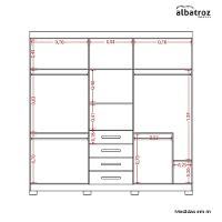 Guarda Roupa Virtus Casal 5 Portas Com Espelho Albatroz Freijó/titanium - 5