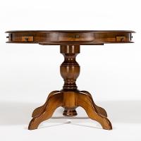 Mesa De Jogos Redonda 140cm New Orleans M04 Com 03 Cadeiras Estofadas Suran Linho Bege - Lyam Decor - 6