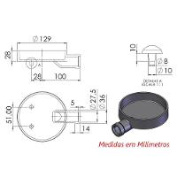 Queimador Simples Completo Fogão Industrial Ferro N01 13cm - 3