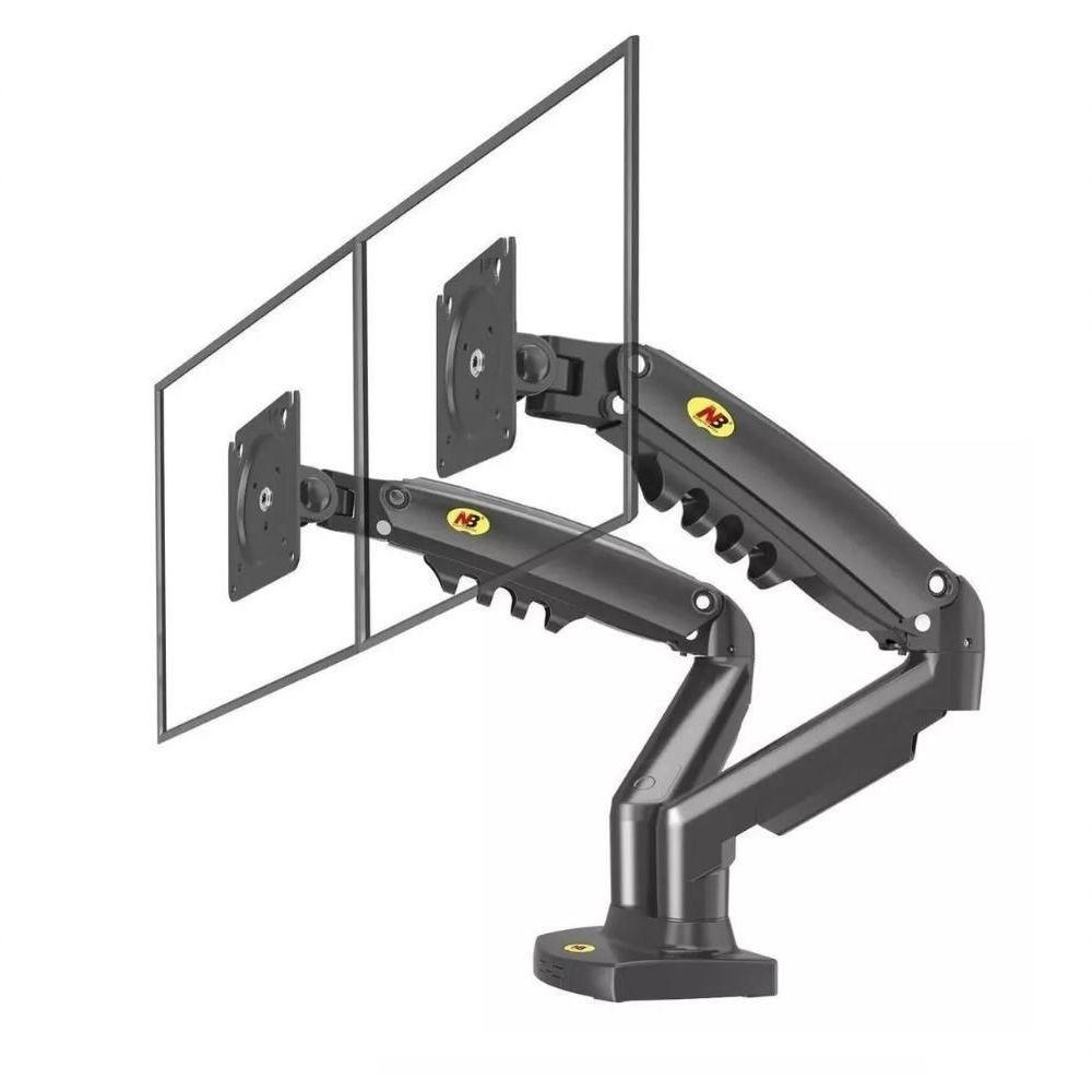 Suporte Com Pistão De Mesa Duplo Para 2 Monitor De 17 Até 30 Polegadas - 1