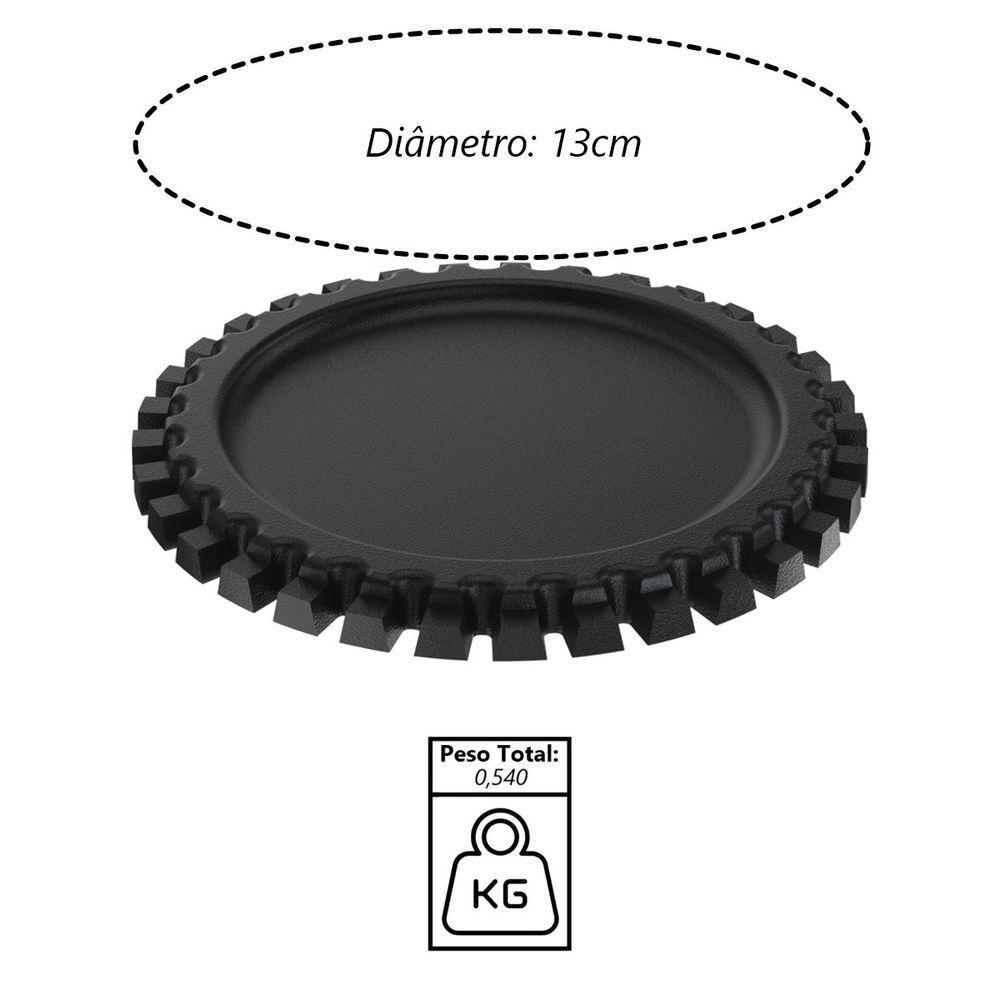 Queimador Palmatoria Médio Completo De Alta Pressão 13cm - 3