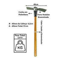 Picareta Chibanca Premium Cabo Envernizado Cunha Polietileno - 2