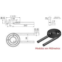Queimador Duplo Longo Fogão Industrial Ferro Fundido 17,2cm - 2