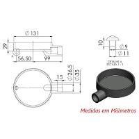 Queimador Palmatoria Curto Completo De Fogão Em Ferro 13cm - 3