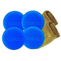 4 Aplicador Espuma Automotivo Vonixx + Kit Pano Microfibra - 1