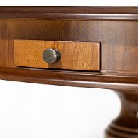 Mesa De Jogos Redonda Tampo Reversível Gavetas E Porta Copos 140cm M04 Imbuia - Lyam Decor - 7