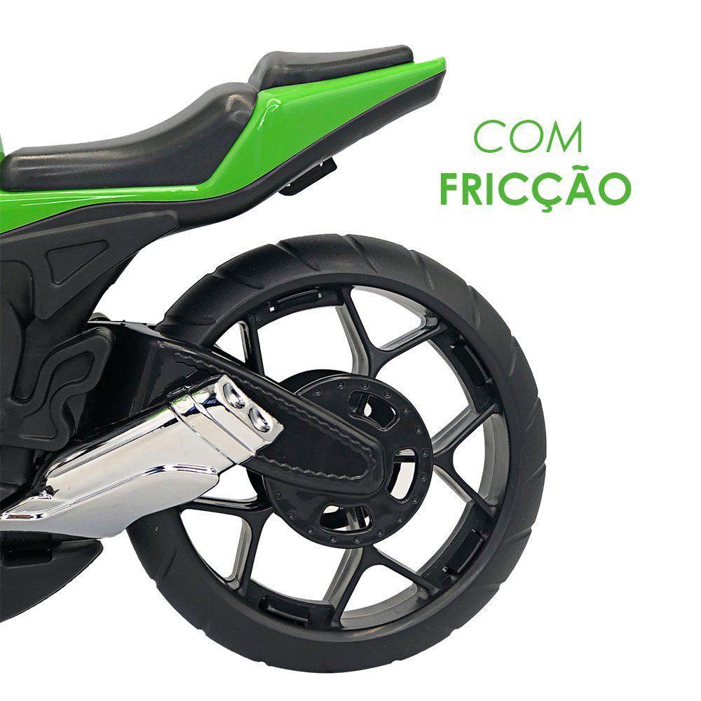 Super Moto 1600 Esportiva Com Rodas Com Fricção - Verde - 4