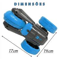 Carrinho Controle Remoto 360 Manobra Flip Radical Luzes Som Super Carro Divertido Criança Brinquedo Aventura - 3