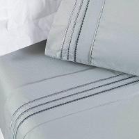 Jogo Cama Lençol Honore Queen Micro Percal 200 Fios C/ Detalhes Bordados 4 Peças - Cinza Geada - 3