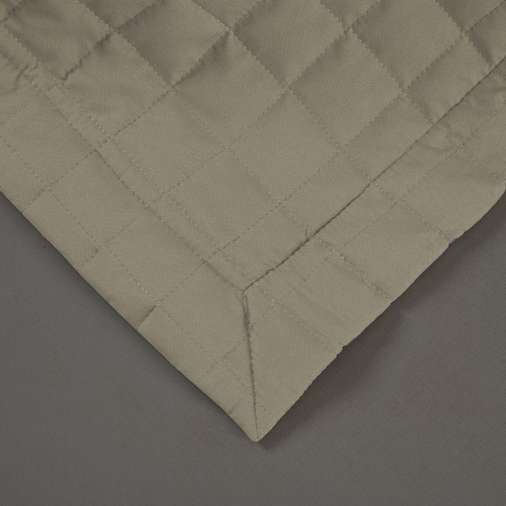 Kit Cobre Leito Colcha Bellini Casal Padrão Dupla Face Percal 300 Fios Textura Matelassê 3 Peças - Cáqui - 4