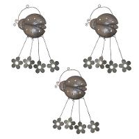 Sino Dos Ventos Flores Joaninha Kit 3 Unidades Decoraçao Jardim Quintal Varanda Enfeite Ambiente - 1