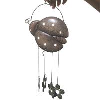 Sino Dos Ventos Flores Joaninha Kit 2 Unidades Jardim Quintal Decoraçao Varanda Enfeite Som Suave Relaxante - 5