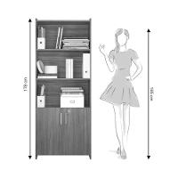 Armário Multiuso Escritório 2 Portas Com Chave Notável Branco Brilho New - 3