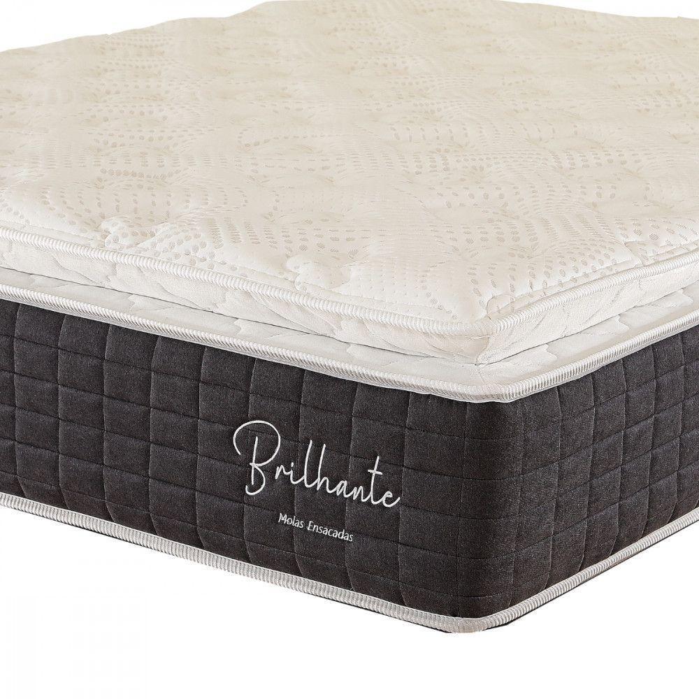 Colchão Casal Brilhante 138x188x30cm Mola Ensacada Prorelax Grafite Com Branco - 2