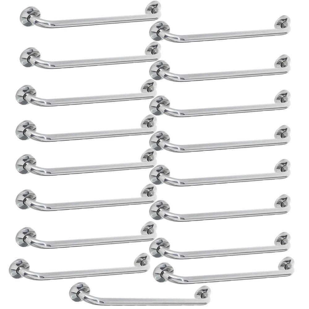 Barra Alça Apoio 50cm Kit 17 Uni Inox Idoso Pcd Cadeirante Acessibilidade Banheiro Box Segurança Suporte Evita Acidente - 1