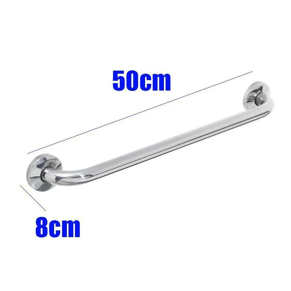 Barra Alça Apoio 50cm Kit 17 Uni Inox Idoso Pcd Cadeirante Acessibilidade Banheiro Box Segurança Suporte Evita Acidente - 4