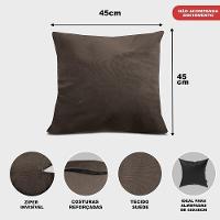 Kit 2 Capas De Almofadas Velusoft Café 45x45cm Cama Inbox - 2