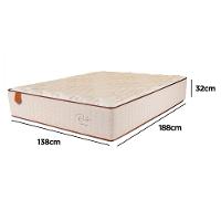 Colchão De Casal Rubi 138x188x32 Mola Ensacada Bege E Branco Bege Com Branco - 3