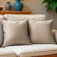 Kit 2 Capas De Almofadas Velusoft Bege 45x45cm Cama Inbox - 1