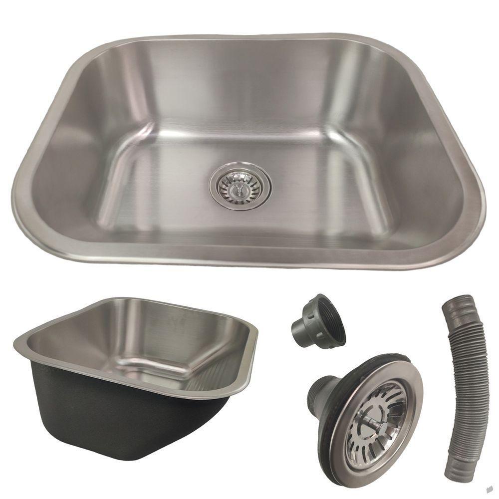 Tanque Lavanderia Lavar Roupa 30l Aço Inox Balcao Pia Com Valvula Sifao Limpeza Lavabo Casa - 1