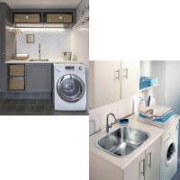 Tanque Lavanderia Lavar Roupa 30l Aço Inox Balcao Pia Com Valvula Sifao Limpeza Lavabo Casa - 8