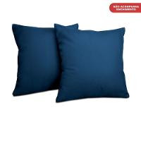 Kit 2 Capas De Almofadas Velusoft Azul 45x45cm Cama Inbox - 5