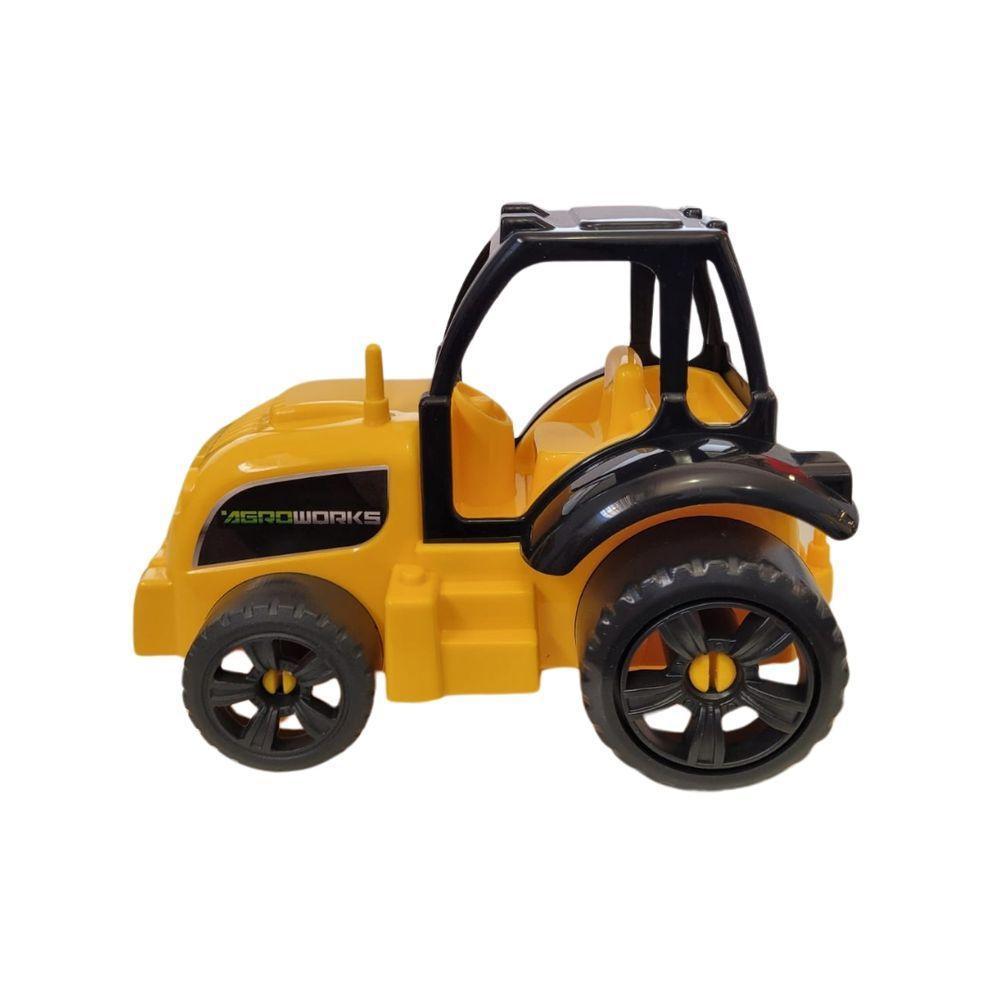 Trator Agroworks Amarelo - Ggb Brinquedos - 4