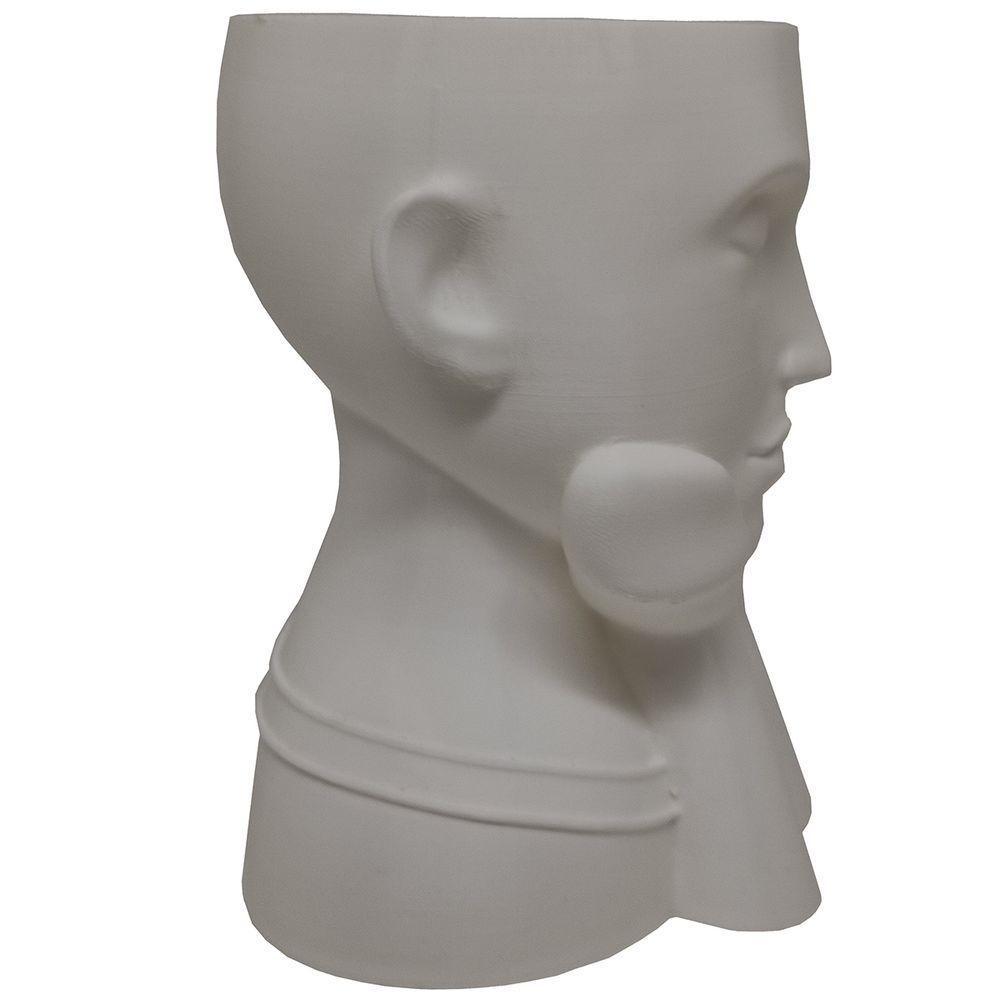 Rosto Enfeite Decoração Impressão 3d Porta Objeto Vaso 14 Cm Sala Branco - 5