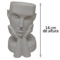 Rosto Enfeite Decoração Impressão 3d Porta Objeto Vaso 14 Cm Sala Branco - 2