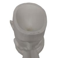 Rosto Enfeite Decoração Impressão 3d Porta Objeto Vaso 14 Cm Sala Branco - 3