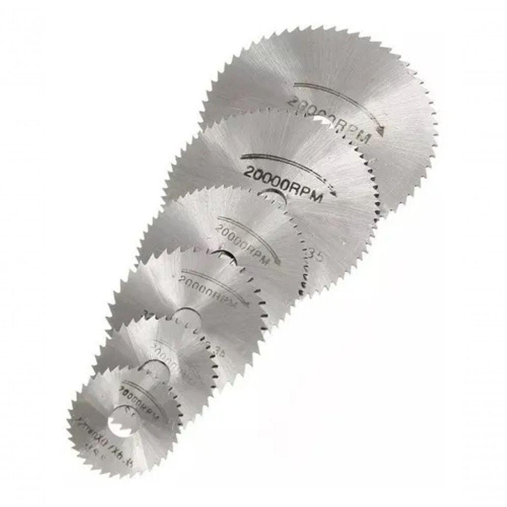 Kit 7 Peças Mini Disco Serra Circular Micro Retifica Dremel - 5