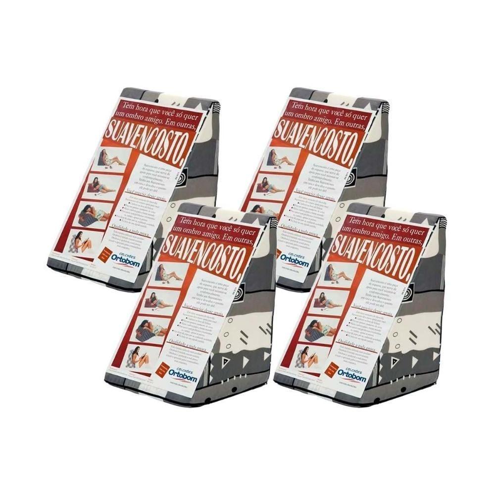 Travesseiro Suavencosto Triangular Sleep Anatômico Kit C/ 4 Un (55x40x40) - Ortobom - 1