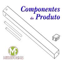 Suporte Pia Chumbar Bancada Aparador Mesa 50 Cm Preto