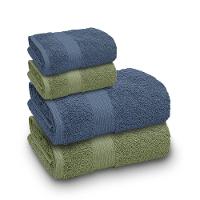 Jogo De Toalha Banhão Indiana Intense 100% Algodão 4 Peças Gramatura 600 Alecrim/azul índigo - 1