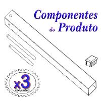 3 Suportes Pia Chumbar Bancada Mesa 60 Cm - Branco - 5