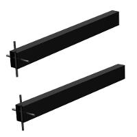 2 Suportes Pia Chumbar Bancada Mesa 40 Cm - Preto - 1
