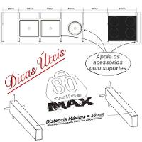 2 Suportes Pia Chumbar Bancada Mesa 40 Cm - Preto - 9