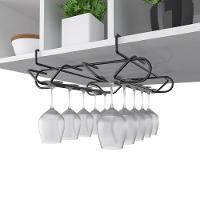 Suporte De Encaixe Em Aço Para Taças - Stolf Preto - 1