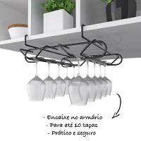 Suporte De Encaixe Em Aço Para Taças - Stolf Preto - 3