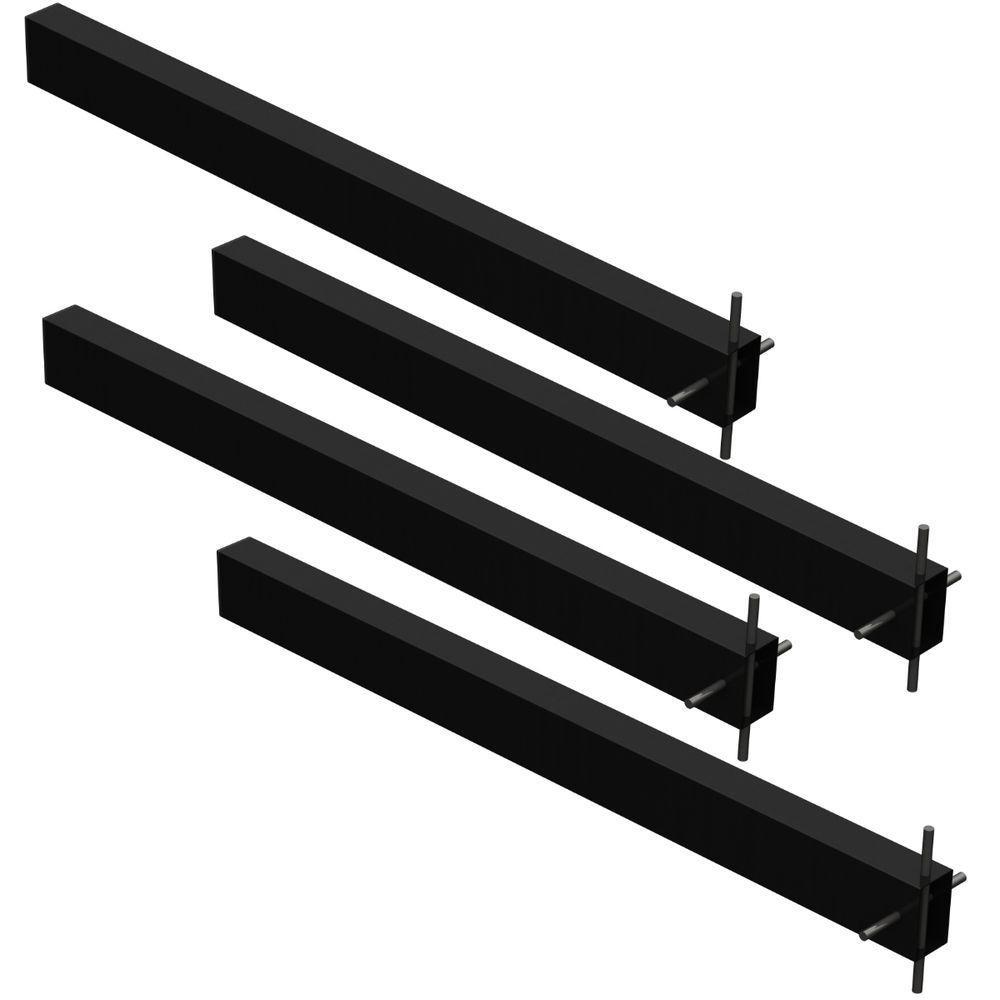4 Suportes Pia Chumbar Bancada Mesa 40 Cm - Preto - 1