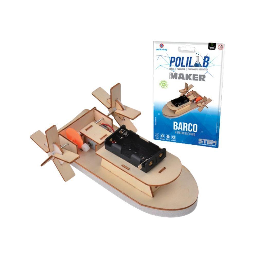 Brinquedo Barco Motor Elétrico Polilab Maker - Polibrinq - 3