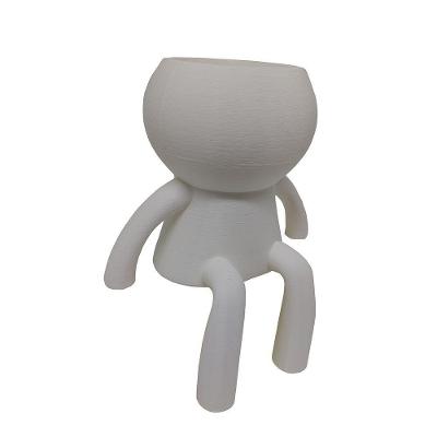 Vaso Sentado 13 Cm Suculentas Robert Plant Decoração Decorativo Branco