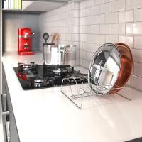 Suporte Organizador De Tampa De Panela - Stolf Cromado - 2