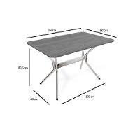 Conjunto Mesa Sala Jantar Loire Com Tampo De Madeira 160cm E 6 Cadeiras Amsterdã Cromada Nude 16 Kappesberg - 3