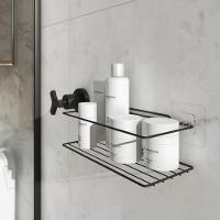 Suporte Com Adesivo Para Shampoo Banheiro Multiuso - Stolf Preto - 3