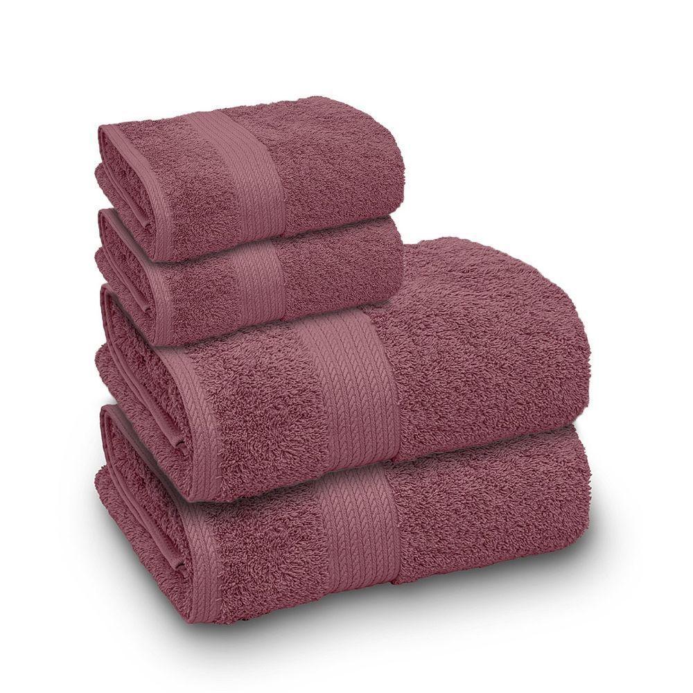 Jogo De Toalha Banhão Indiana Intense 100% Algodão 4 Peças Gramatura 600 Orquídea - 1