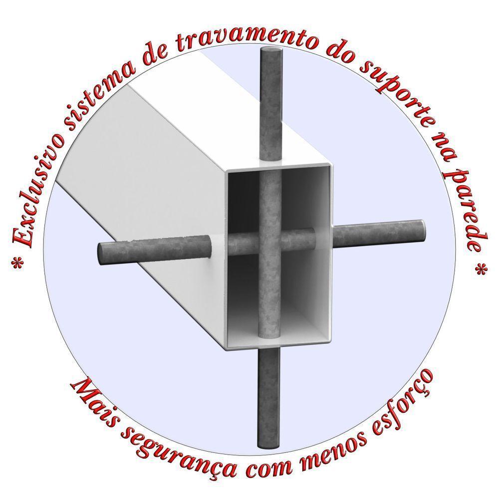 3 Suportes Pia Chumbar Bancada Mesa 50 Cm - Branco - 3