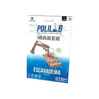 Brinquedo Escavadeira Hidráulica Polilab Maker - Polibrinq - 2