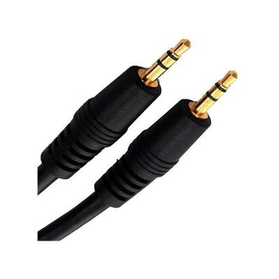 Kit Cabo Auxiliar P2 X P2 Macho Estéreo 1,5-2-3-5 Metros Dourado